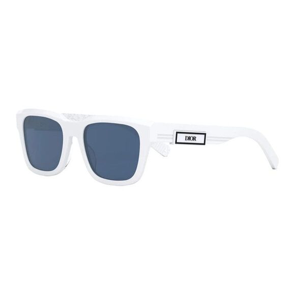 Dior Other - Dior Sunglasses Square Full Rim, Shiny White Frame and Blue Lens DIORB23S1I50B0